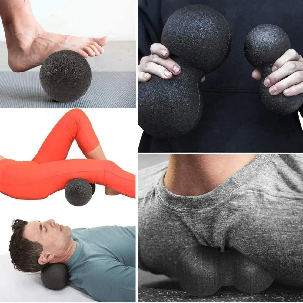 Revitalize Your Body with Our Peanut Fitness Massage Ball Set - Ideal for Yoga and Physical Therapy!