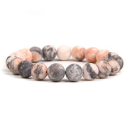 Experience Zen with Our Handmade Pink Zebra Mineral Stone Bracelet - Perfect for Yoga and Meditation - Limited Stock!