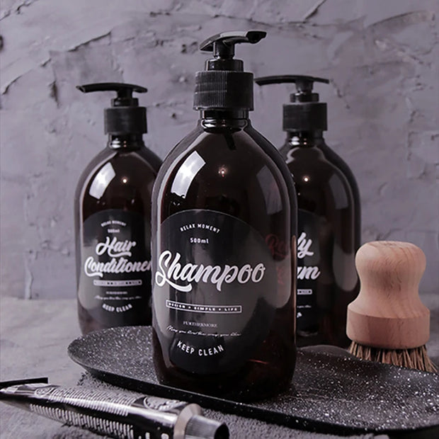 Upgrade Your Bathroom with Our Nordic PET Soap Bottle - Durable, Elegant, Refillable!