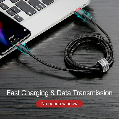 Fast Charge USB Type C Cable - Compatible with Samsung, Huawei, Xiaomi - Quick Charge 3.0 Technology