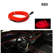 Upgrade Your Car's Ambiance with Vibrant EL Wire Interior Lights - Multiple Colors Available!