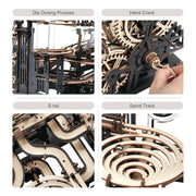 Experience the Ultimate Marble Run with Robotime's DIY Puzzle Set - Perfect Gift for Teens & Adults!