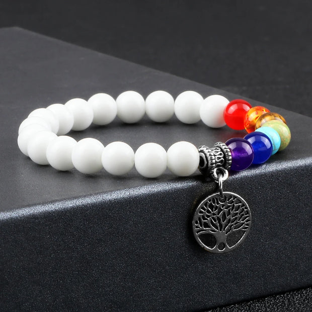 Experience the Power of 7 Chakra Life Tree Bracelets - Natural Stone Reiki Healing Energy Beads for Yoga, Meditation, and Style - Perfect Gift!