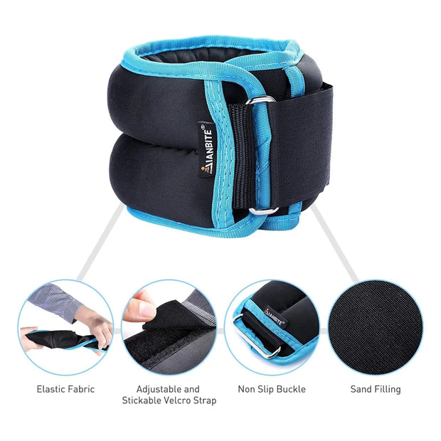 Boost Your Workout with 1kg Adjustable Ankle Weights - Perfect for Running, Yoga, and More!