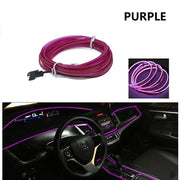 Upgrade Your Car's Ambiance with Vibrant EL Wire Interior Lights - Multiple Colors Available!