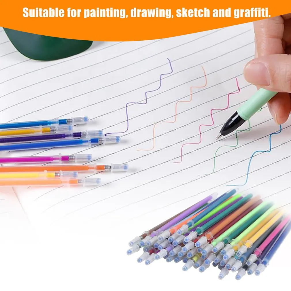 Unleash Your Creativity with ACEHE Colorful Gel Pen Refills - Choose from 12, 24, 36, or 48 Colors!