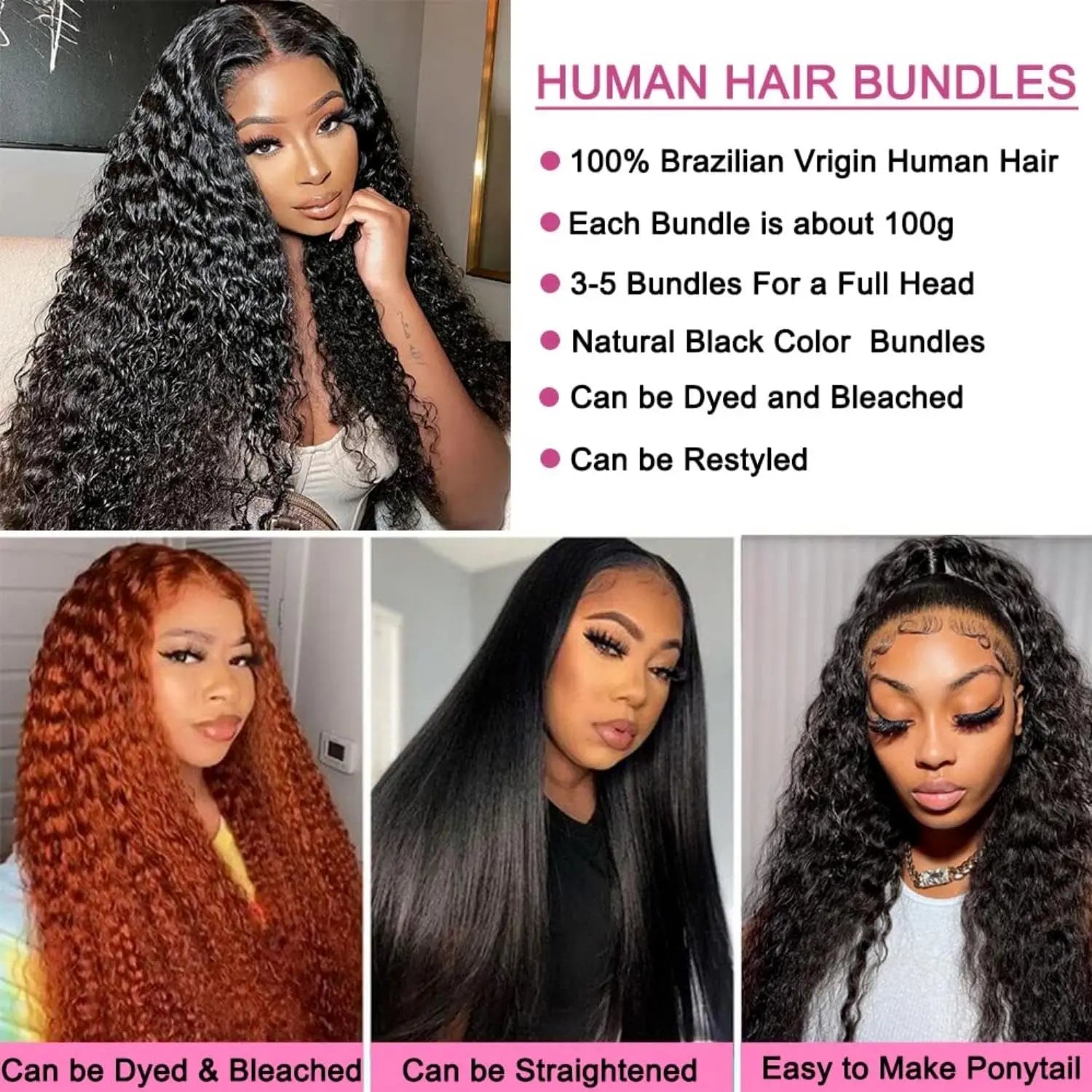 Upgrade Your Look with 10A Peruvian Water Wave Hair Extensions - No Tangle, 100% Human Hair - Fast Shipping!