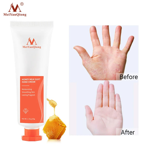 Get Youthful Hands with Honey Milk Soft Hand Cream - 50g: Moisturizing, Anti-Aging, All Skin Types