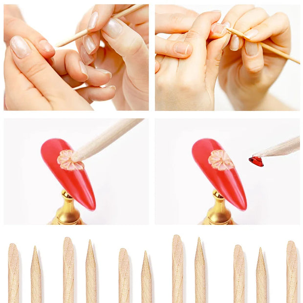 Upgrade Your Nail Game with Lurayee Orange Wood Sticks!