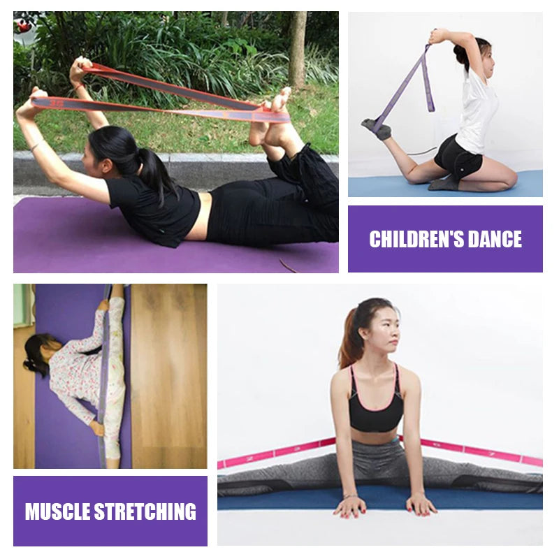 Transform Your Body with Multi-Section Elastic Yoga Resistance Bands - Perfect for Home, Gym, and Dance Training!