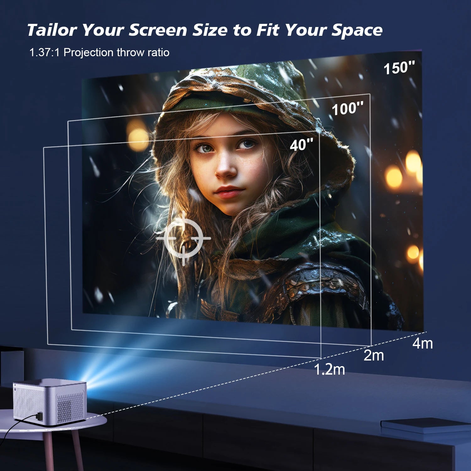 Upgrade Your Home Cinema with Magcubic 4K Wifi6 Projector - Voice Control, Android 11, BT5.0