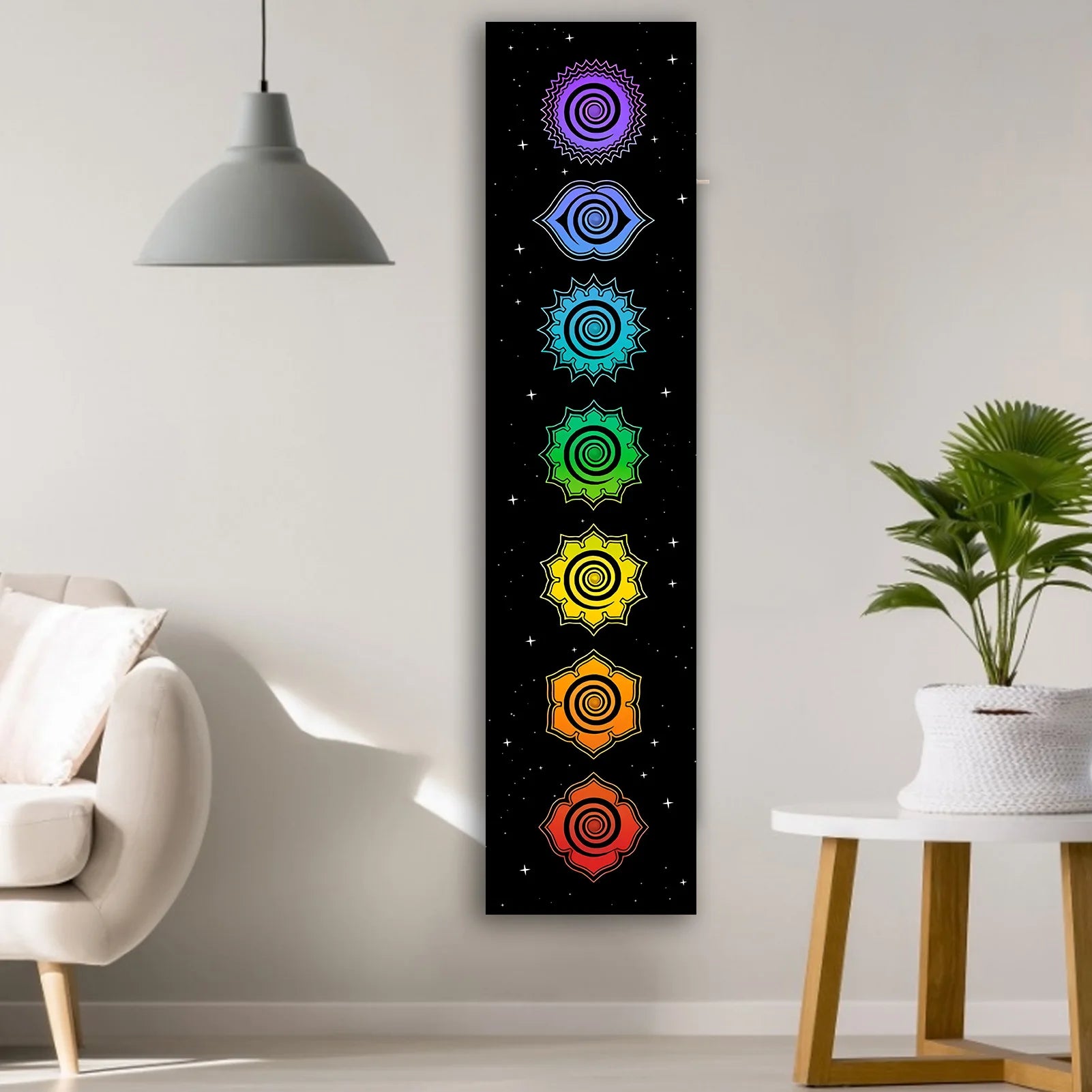 Transform Your Space with Our Cosmic Chakra Tapestry - Perfect for Meditation & Yoga!