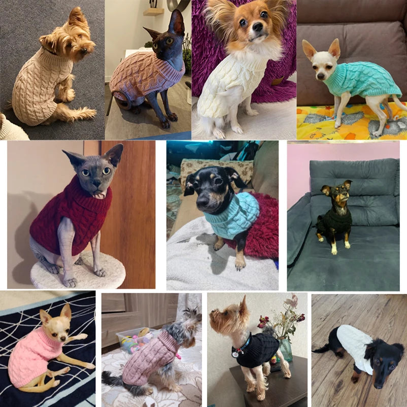 Keep Your Furry Friend Cozy with our Winter Dog Sweaters - Perfect for Small to Medium Sized Pets!