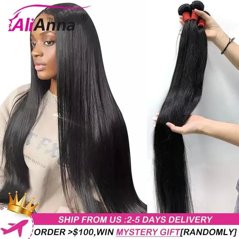 Get Luxurious Locks: 10A Brazilian Hair Bundles - 30 Inch Extensions