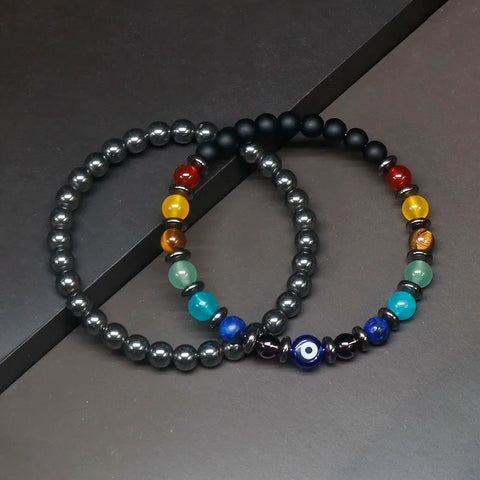 Boost Your Spiritual Journey with 2022 6mm Magnetic Hematite Bracelet - Perfect for Men and Women!