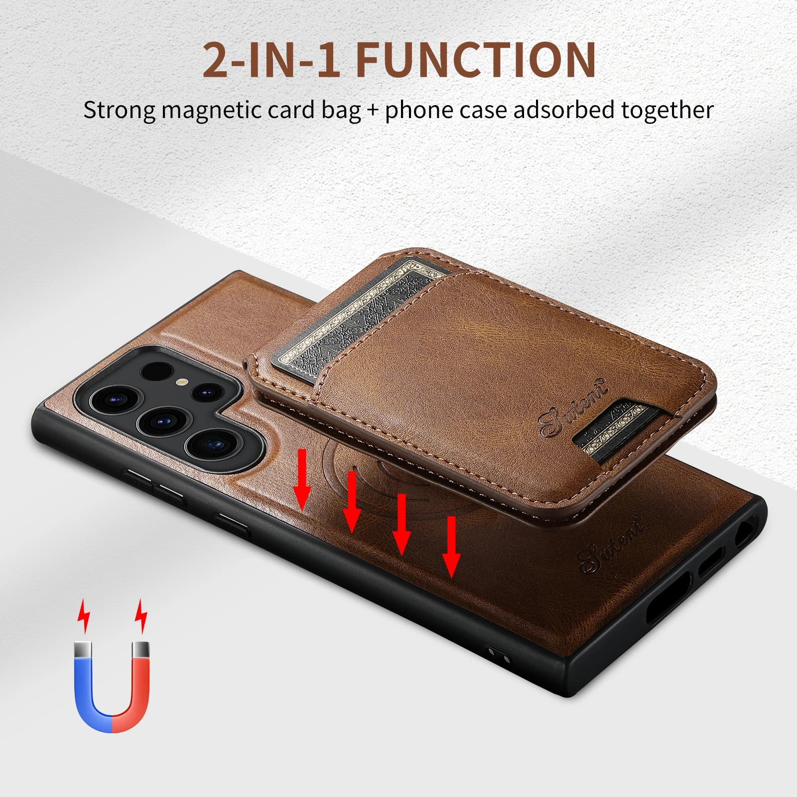 Upgrade Your Style: Magnetic Leather Wallet Case for Samsung Galaxy S24 S23 S22 Plus Note 20 Ultra with Wireless Charging & Card Holder