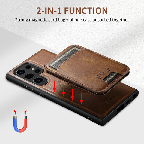 Upgrade Your Style: Magnetic Leather Wallet Case for Samsung Galaxy S24 S23 S22 Plus Note 20 Ultra with Wireless Charging & Card Holder