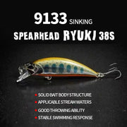 Ultimate 38Mm Mini Sinking Minnow Fishing Lure - Perfect for Trout, Bass, and Carp Fishing!