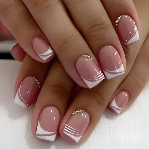 Get Elegant Pink Gradient False Nails - 24pcs' "Upgrade Your Look with 24pcs Elegant Pink False Nails