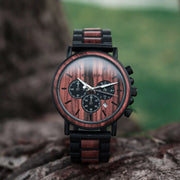 Transform Your Style with BOBO BIRD Wooden Military Watch - Personalized Gift for Men - Luxury Chronograph