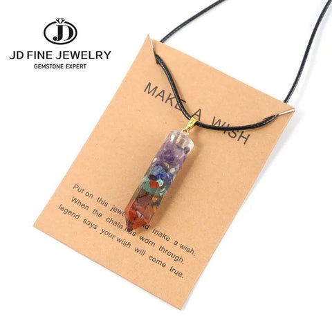 Unlock Your Inner Peace: Chakra Hexagram Crystal Necklace - Perfect for Yoga & Reiki Healing