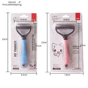 Say Goodbye to Pet Fur Knots with Our Double-Sided Grooming Comb - Fast Shipping Worldwide!