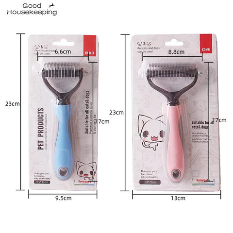 Say Goodbye to Pet Fur Knots with Our Double-Sided Grooming Comb - Fast Shipping Worldwide!