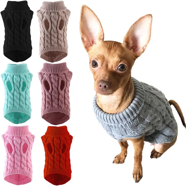 Keep Your Furry Friend Cozy with our Winter Dog Sweaters - Perfect for Small to Medium Sized Pets!