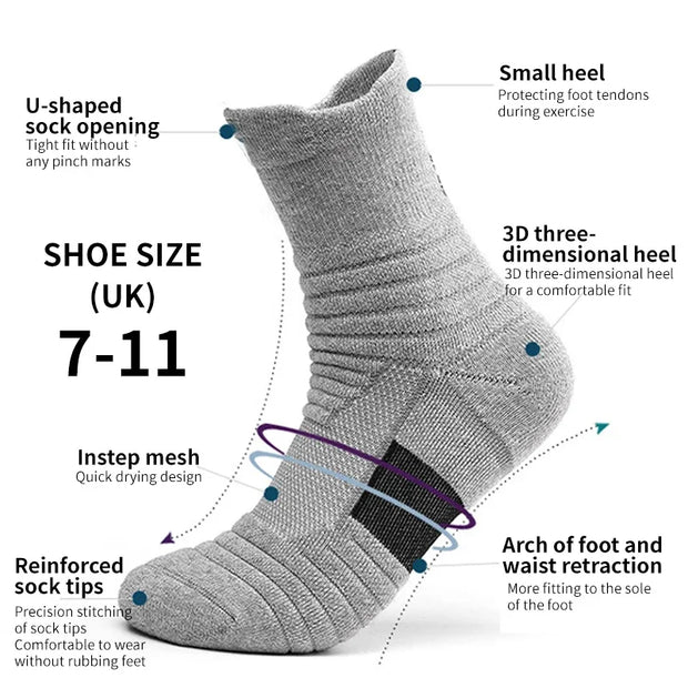 Ultimate Anti-Slip Football Socks - 3 Pairs for Men & Women - Breathable & Deodorizing - Perfect for Soccer & Basketball