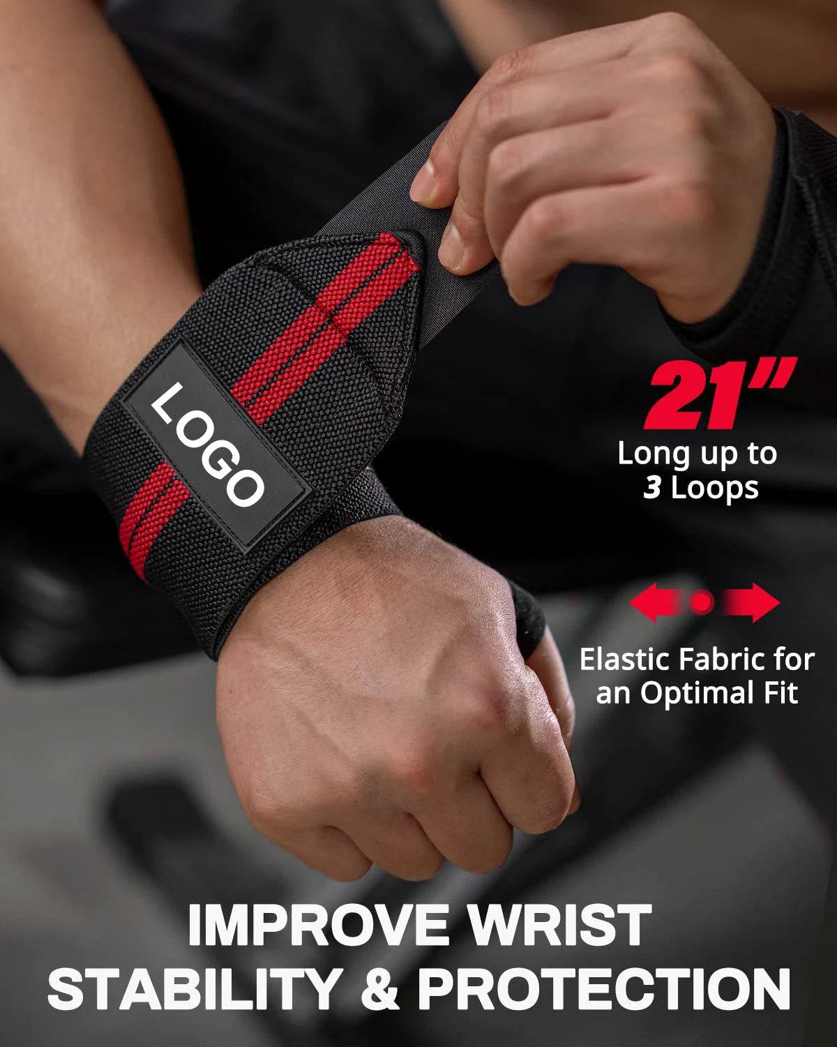 Unleash Your Workout Potential: Custom Logo Wrist Wraps for Weightlifting and Gym Training