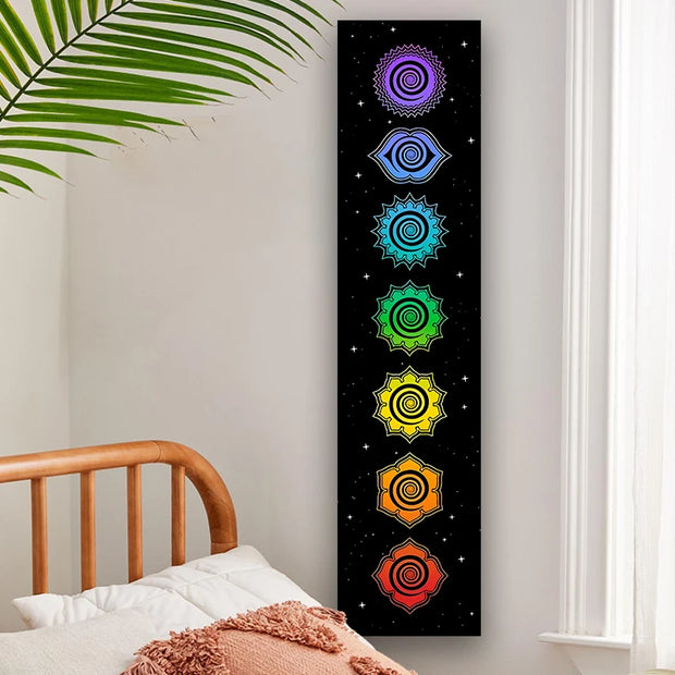 Transform Your Space with Our Cosmic Chakra Tapestry - Perfect for Meditation & Yoga!