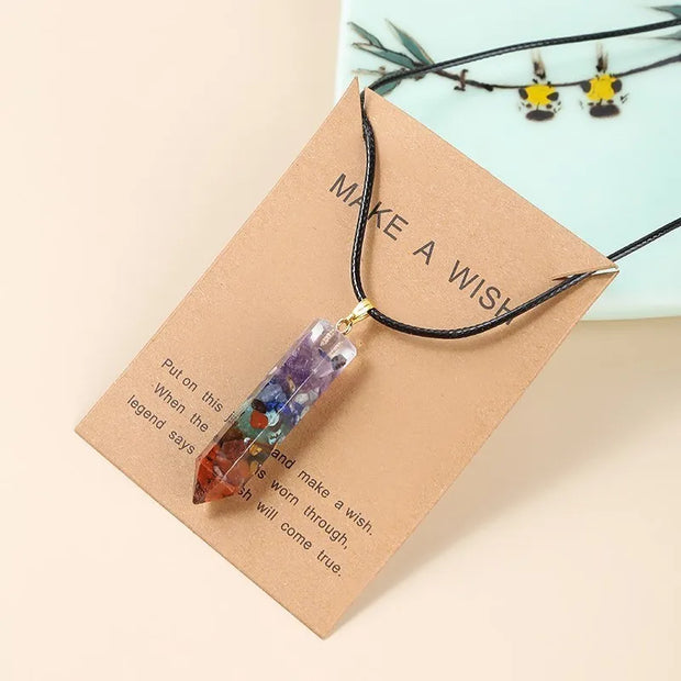 Unlock Your Inner Peace: Chakra Hexagram Crystal Necklace - Perfect for Yoga & Reiki Healing