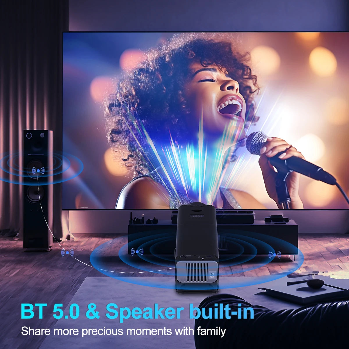 Upgrade Your Home Theater with the Ultimate 4K Android Projector - 390ANSI, Dual Wifi6, BT5.0, Native 1080P