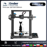 Upgrade Your 3D Printing Game with the Creality Ender-3 V2 Printer Kit - Silent Mainboard, Color LCD, Carborundum Glass Bed