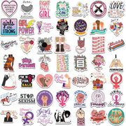 Empowerment Stickers: Feminist Girl Power for Laptop, Skateboard, Luggage - 100pcs