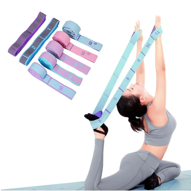 Transform Your Body with Multi-Section Elastic Yoga Resistance Bands - Perfect for Home, Gym, and Dance Training!