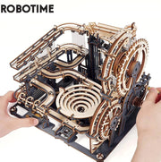 Experience the Ultimate Marble Run with Robotime's DIY Puzzle Set - Perfect Gift for Teens & Adults!