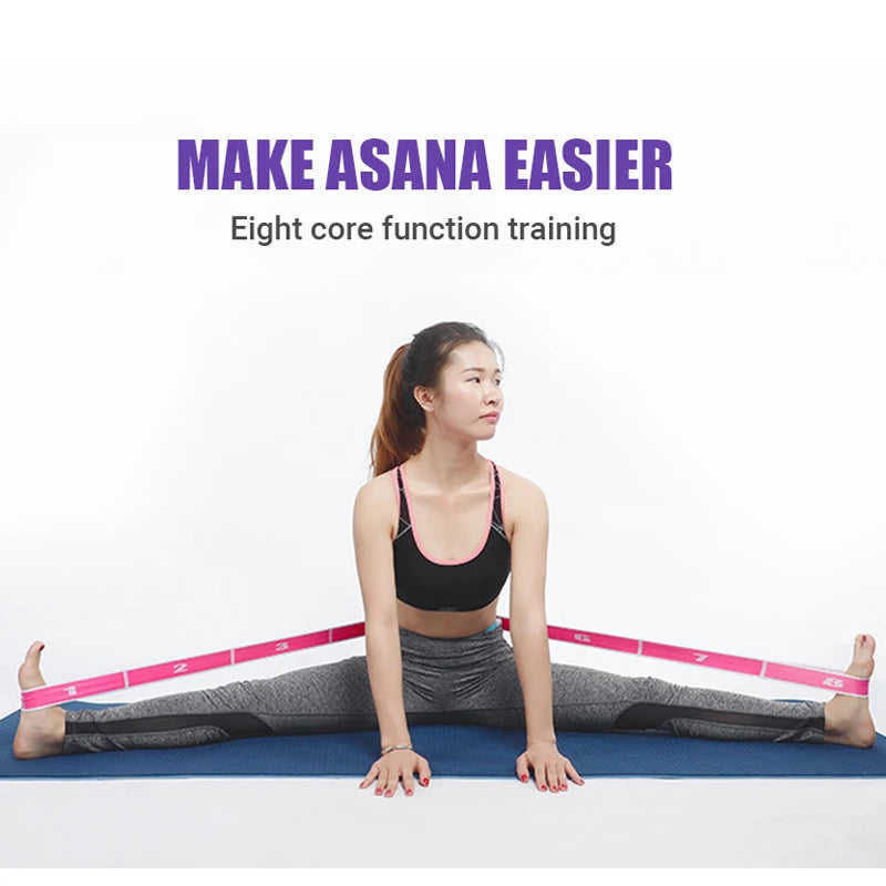 Transform Your Body with Multi-Section Elastic Yoga Resistance Bands - Perfect for Home, Gym, and Dance Training!