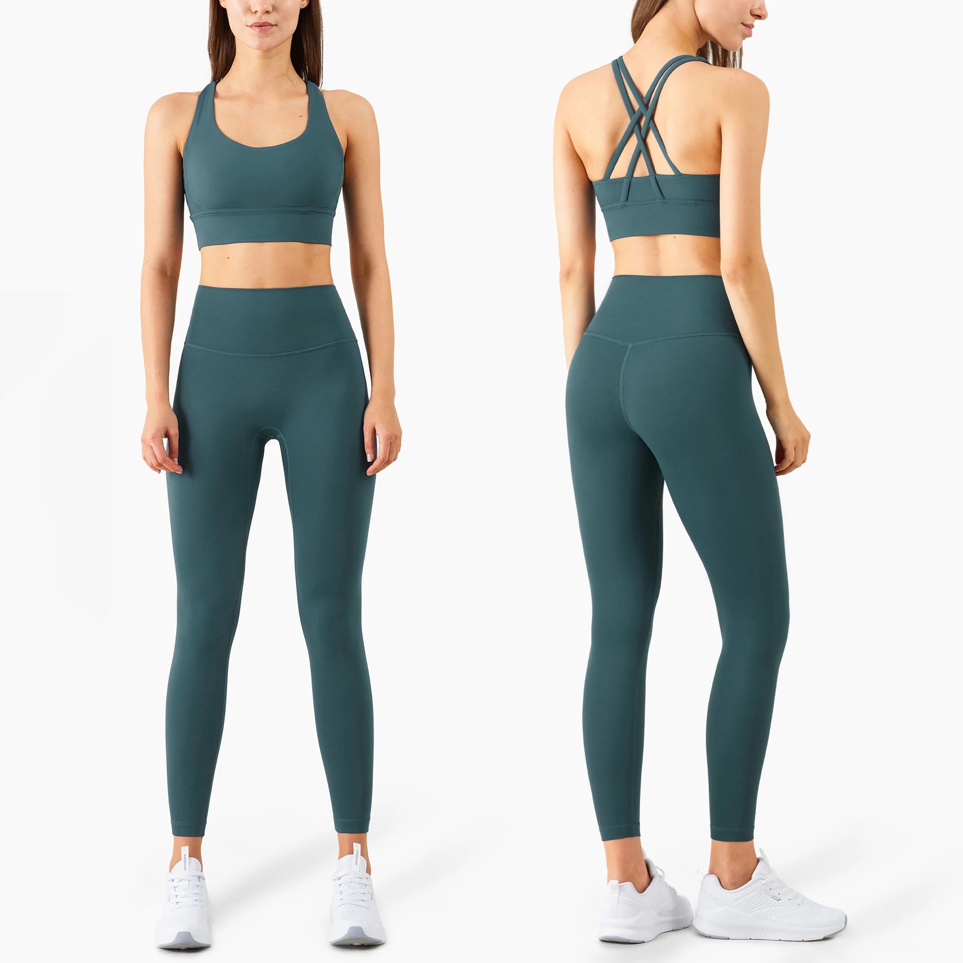 Vnazvnasi 2023 Yoga Set Leggings And Tops Fitness Sports Suits Gym Clothing Yoga Bra Seamless Leggings Running Women Tops Pant