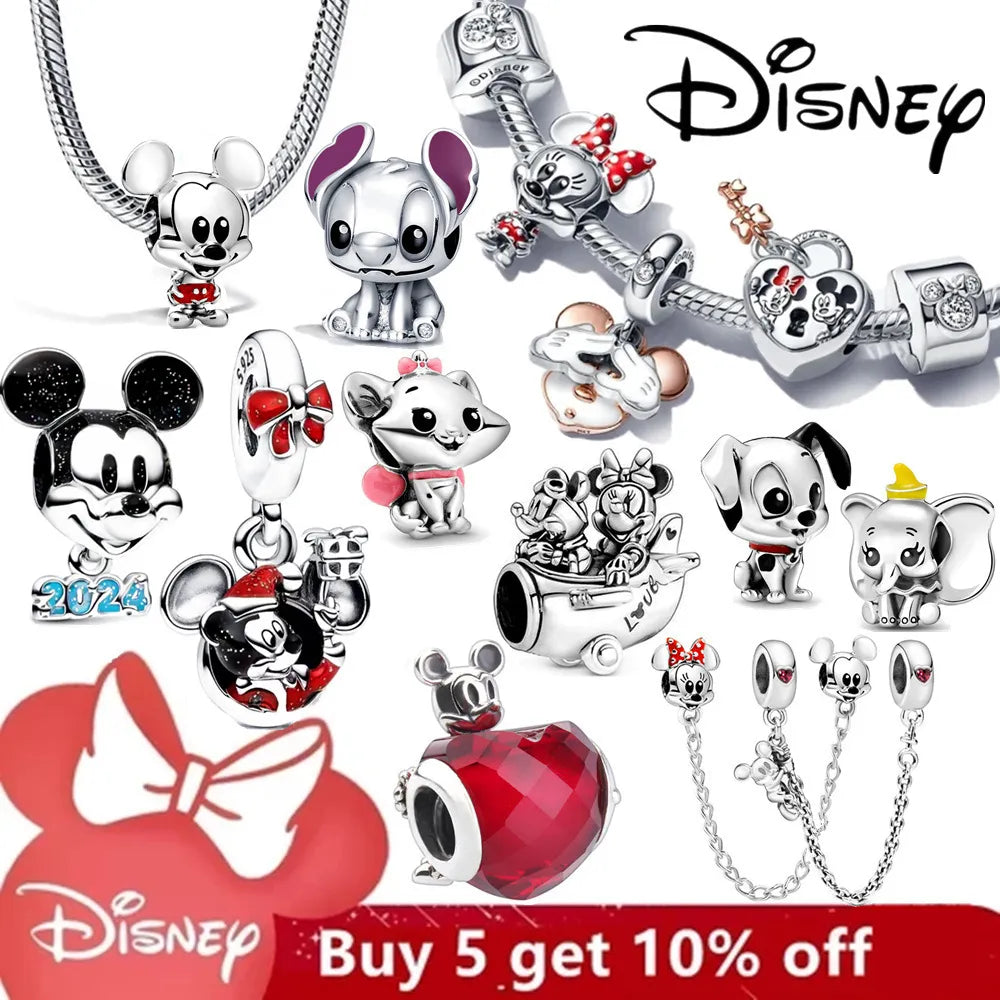 Upgrade Your Style with Disney Sterling Silver Charms - Perfect for Gifts!