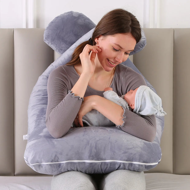 Ultimate Pregnancy Pillow for Cozy Sleep - Relieves Discomfort, Supports Body - Machine Washable