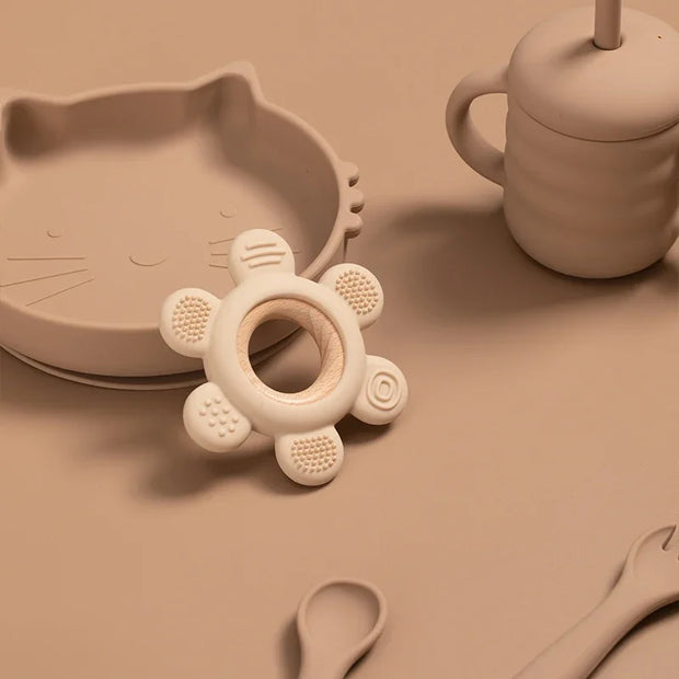 Get Your Baby Smiling with Our BPA-Free Silicone Teether Toy - Perfect for Teething and Chewing - Newborn Gift Accessory