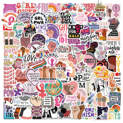 Empowerment Stickers: Feminist Girl Power for Laptop, Skateboard, Luggage - 100pcs