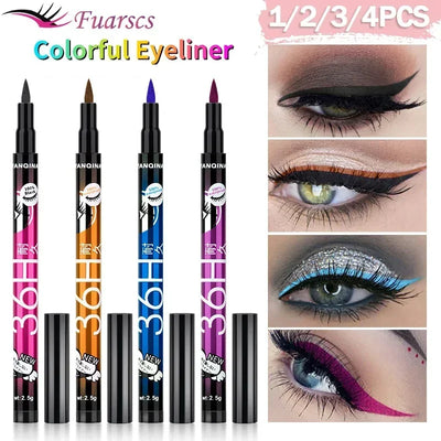 Long-Lasting Black Liquid Eyeliner - Waterproof, Quick-Dry, No Blooming - Professional Cosmetics Tool