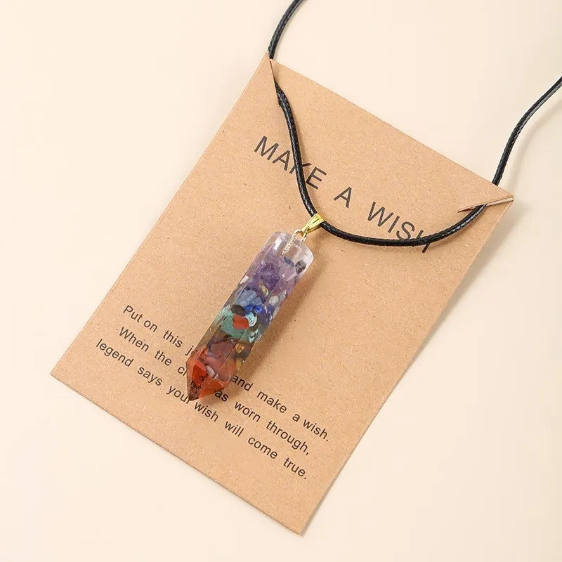 Unlock Your Inner Peace: Chakra Hexagram Crystal Necklace - Perfect for Yoga & Reiki Healing